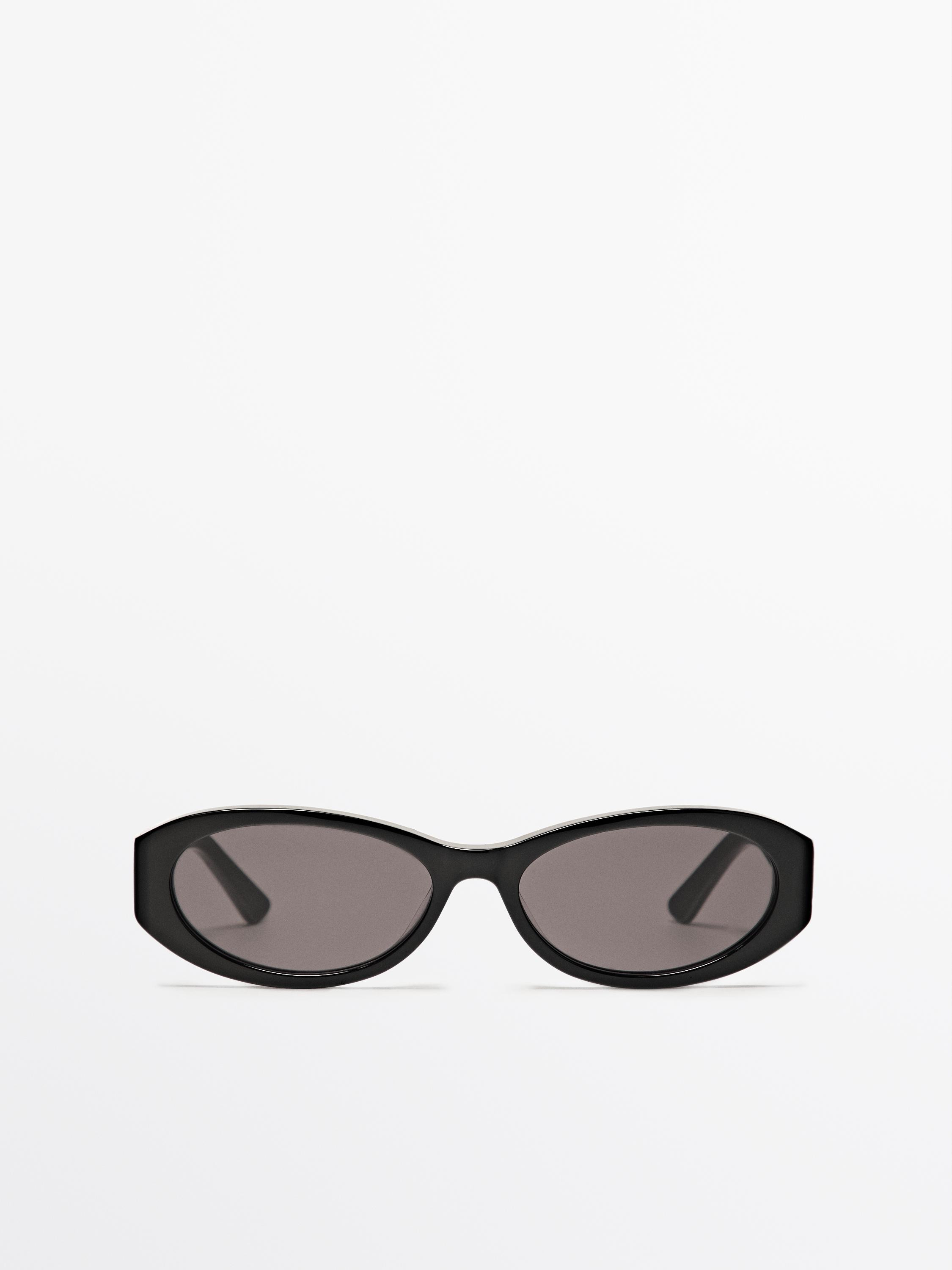 Resin sunglasses. Lenses with category 3 UV protection filter. Includes a protective embossed lea... | Massimo Dutti UK
