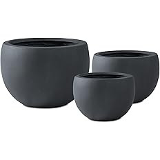 Kante 20" D, 16" D and 12" D Lightweight Concrete Outdoor Round Planter, Set of 3, RC0049ABC-6012... | Amazon (US)