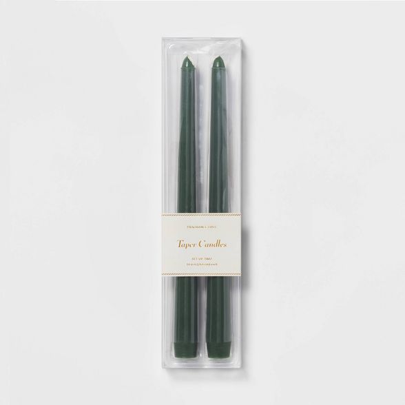 2pk Tapers Green Candle - Threshold™ | Target