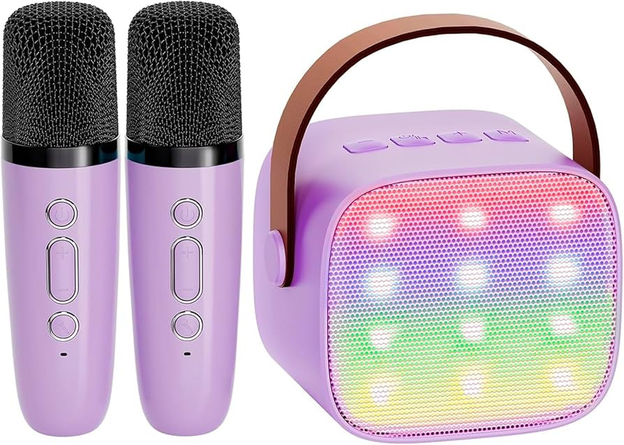YLL Mini Kids Karaoke Machine with 2 Microphones, Karaoke Gifts for Girls Ages 4, 5, 6, 7, 8, 9, ... | Amazon (US)