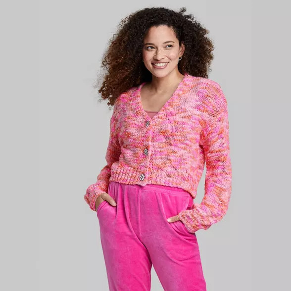 Women's Button-Front Cropped Cardigan - Wild Fable™ | Target