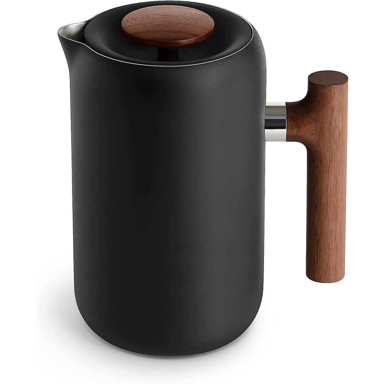 Fellow 24oz Clara French Press, Matte Black with Walnut Handle | Bed Bath & Beyond