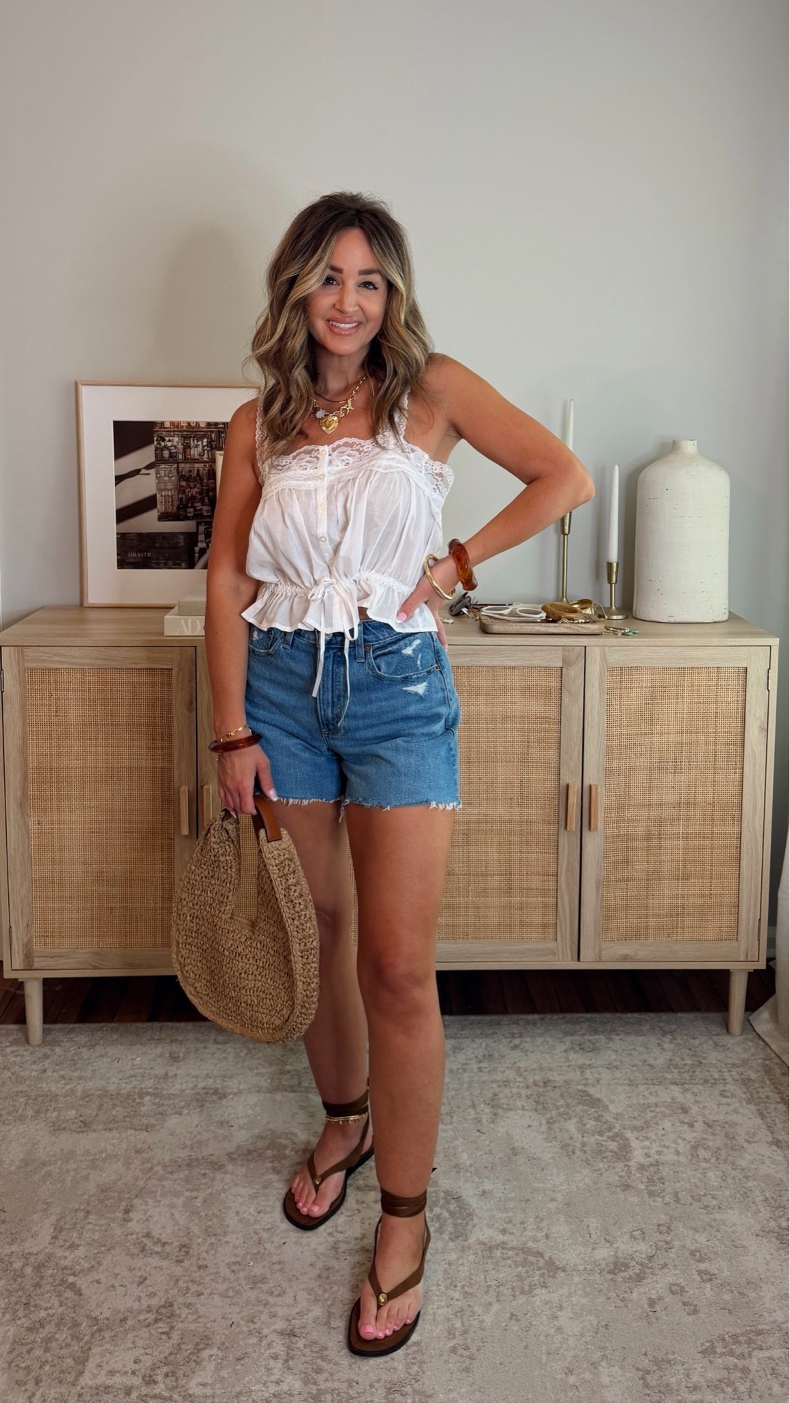 20-40% off shorts & swim plus 20% off everything else and a stackable 15% off with SHORTSAF easy summer outfits size S top, size 27 curve love shorts. these are such a good length and wash! @abercrombie @Steve Madden US

#LTKootd #LTKSaleAlert