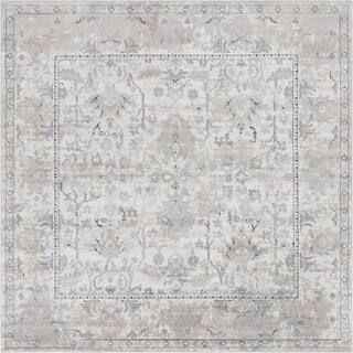 Portland Central Ivory 8 ft. x 8 ft. Square Area Rug | The Home Depot