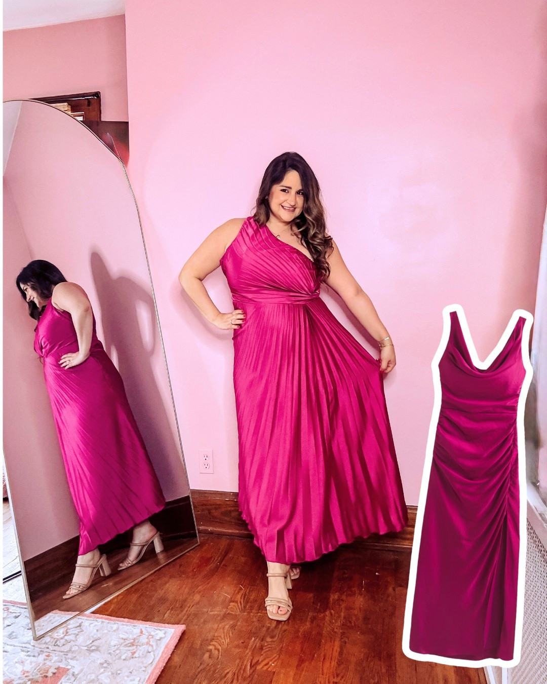 Stunning satin dress with pleats details would be such a great wedding guest dress!

One shoulder dress, occasion dress, midsize, plus size, pink dress, Abercrombie, spring sale 

#LTKMidsize #LTKWedding #LTKSpringSale