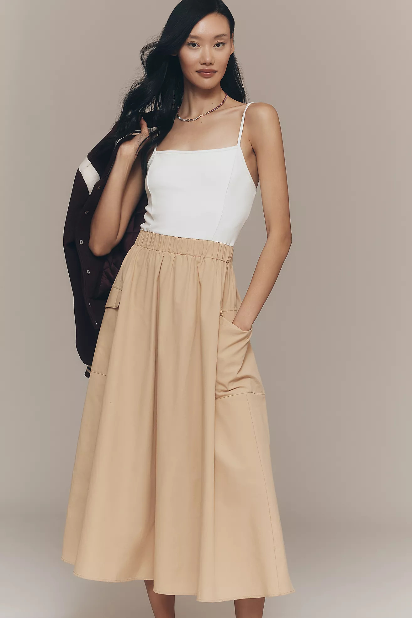 By Anthropologie Cargo A-Line Midi Dress | Anthropologie (US)