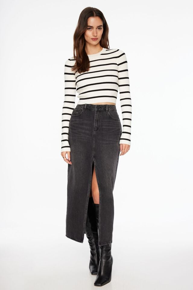 Denim Maxi Skirt$59.95 | Dynamite Clothing