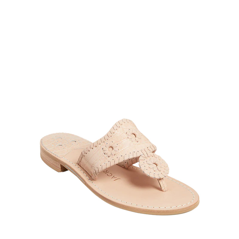 Jacks Croc Embossed Flat Sandal | Jack Rogers