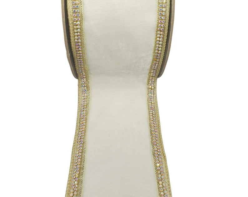 D.stevens 4 Winter White Velvet Christmas Ribbon With - Etsy | Etsy (US)