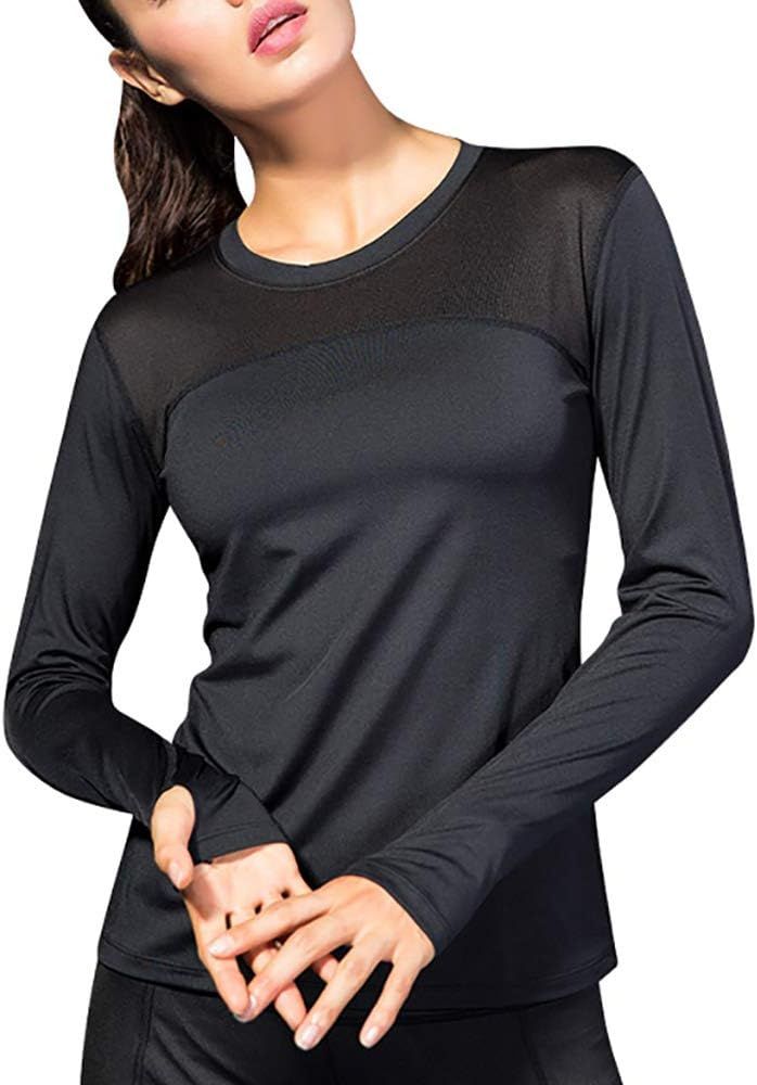 Cici Five Long Sleeve Workout Shirts for Women Athletic-Shirt Moisture Wicking Training Hiking Ru... | Amazon (US)