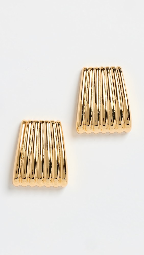 Heaven Mayhem Ribbed Maxi Gold Earrings | Shopbop | Shopbop