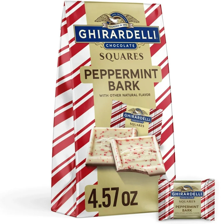 GHIRARDELLI Peppermint Bark Chocolate Squares, 4.57 oz Bag | Walmart (US)