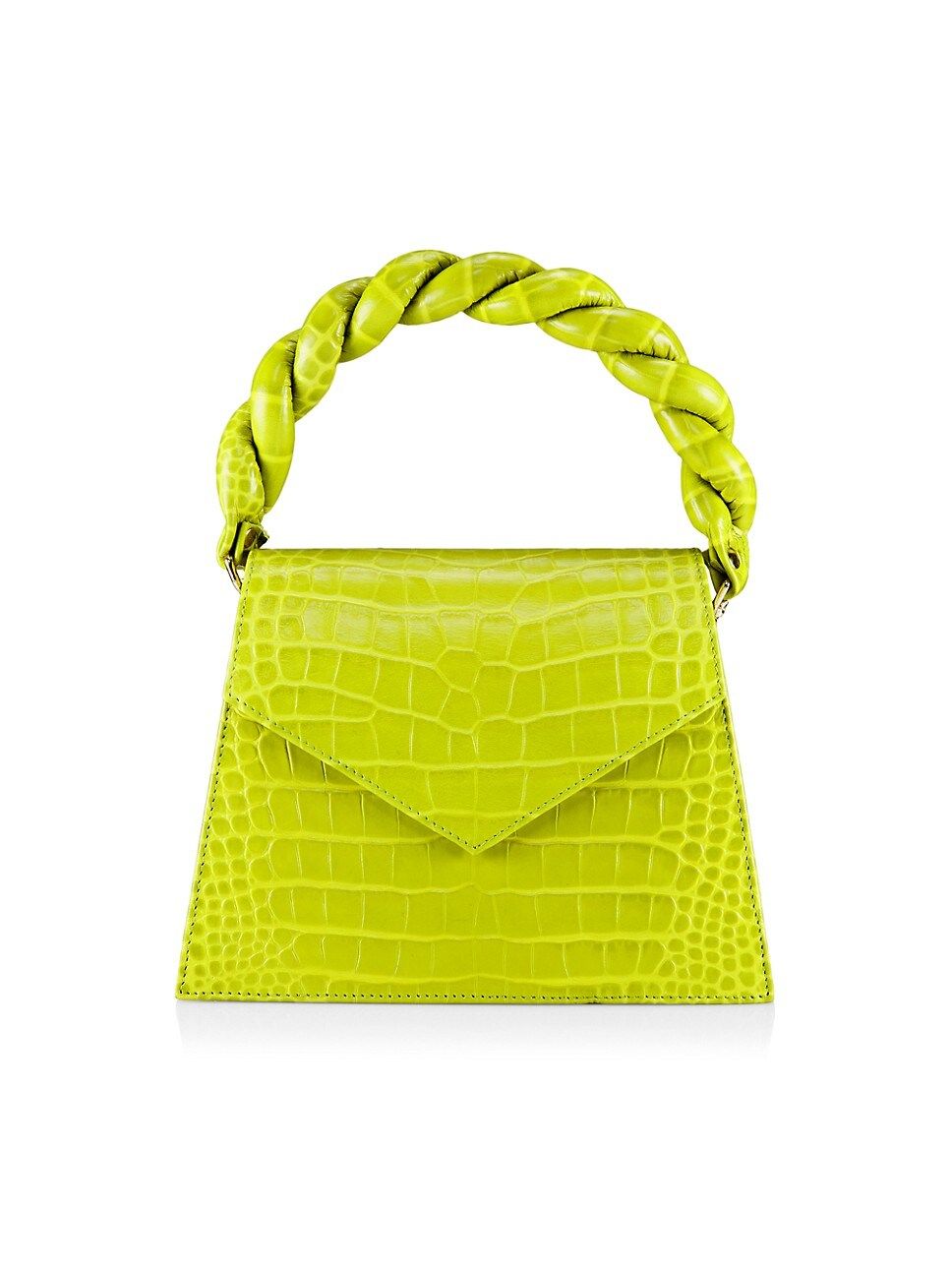 Zaza Grande Croc-Embossed Leather Top Handle Bag | Saks Fifth Avenue