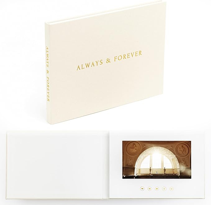 The Motion Books (ALWAYS & FOREVER - GOLD FOIL) | Luxury Linen Bound Video Book | Video Album | U... | Amazon (US)