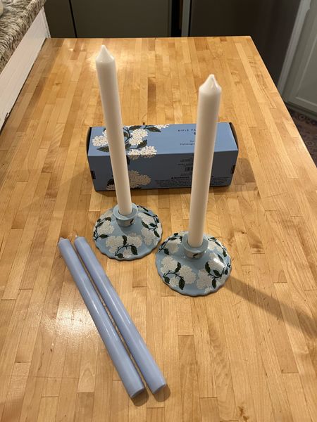 Rifle paper co x target collab! I loveeee these beautiful blue and white candle sticks. Perfect way to touch up your home decor for spring! 🤍🤍 

#LTKstyletip #LTKhome