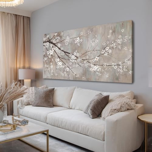 XIANSHOU Flowers Wall Art Plum Blossom Artwork Nature Wall Decor Canvas Prints Pictures Large Pos... | Amazon (US)