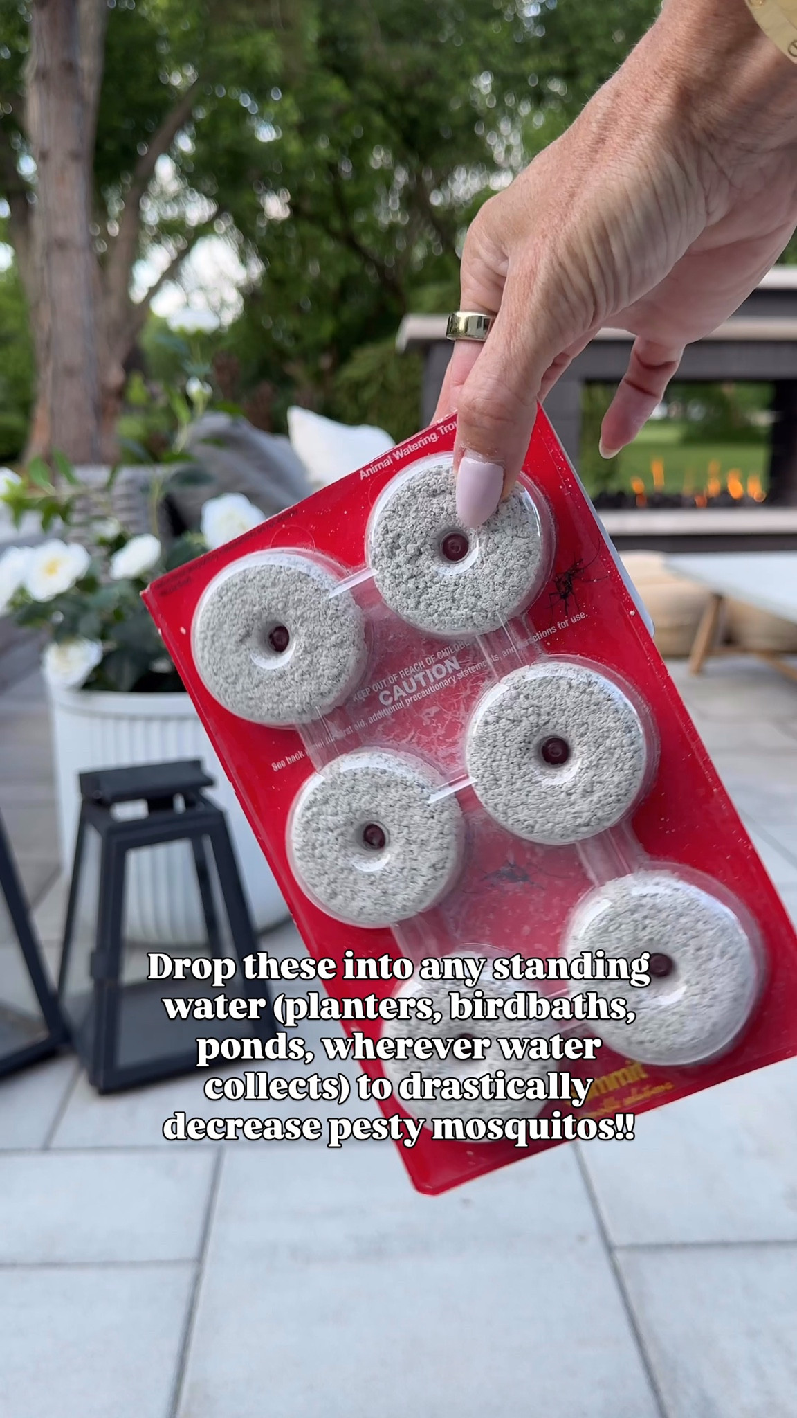 These mosquito donuts keep mosquitoes at bay for at least 30 days. Drop in any standing water!

#LTKSeasonal #LTKFamily #LTKHome