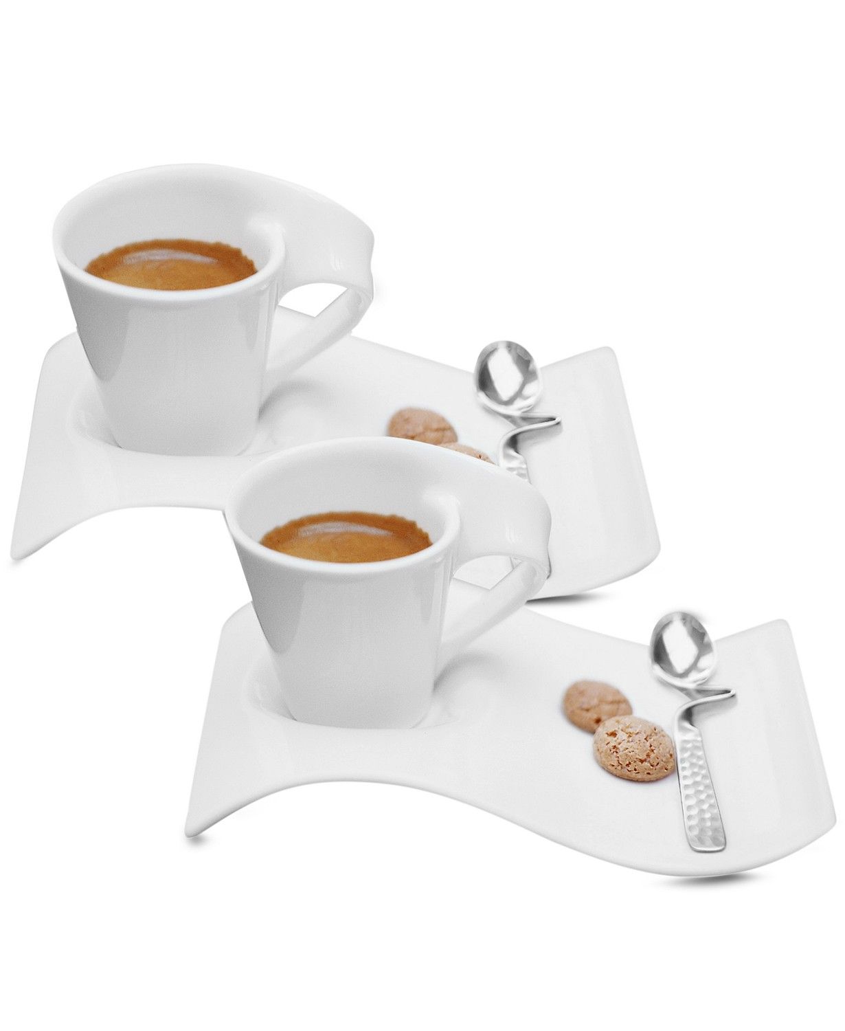 Villeroy & Boch
          
  
  
      
          New Wave Caffe Set of 2 Espresso Cups and Sauce... | Macys (US)