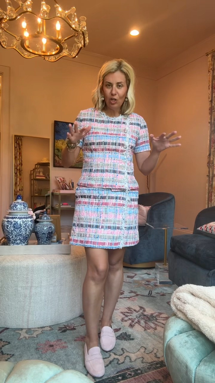 Even more obsessed now!! I saw this “new to me” brand at LTK and had to have it…it’s absolutely amazing! 
Top -  xs
Skirt - small
Loafers - 7.5 (sized 1/2 down) 

*code Catherine20 at Allie + Bess

#LTKdayinmylife #LTKootd #LTKmomlife