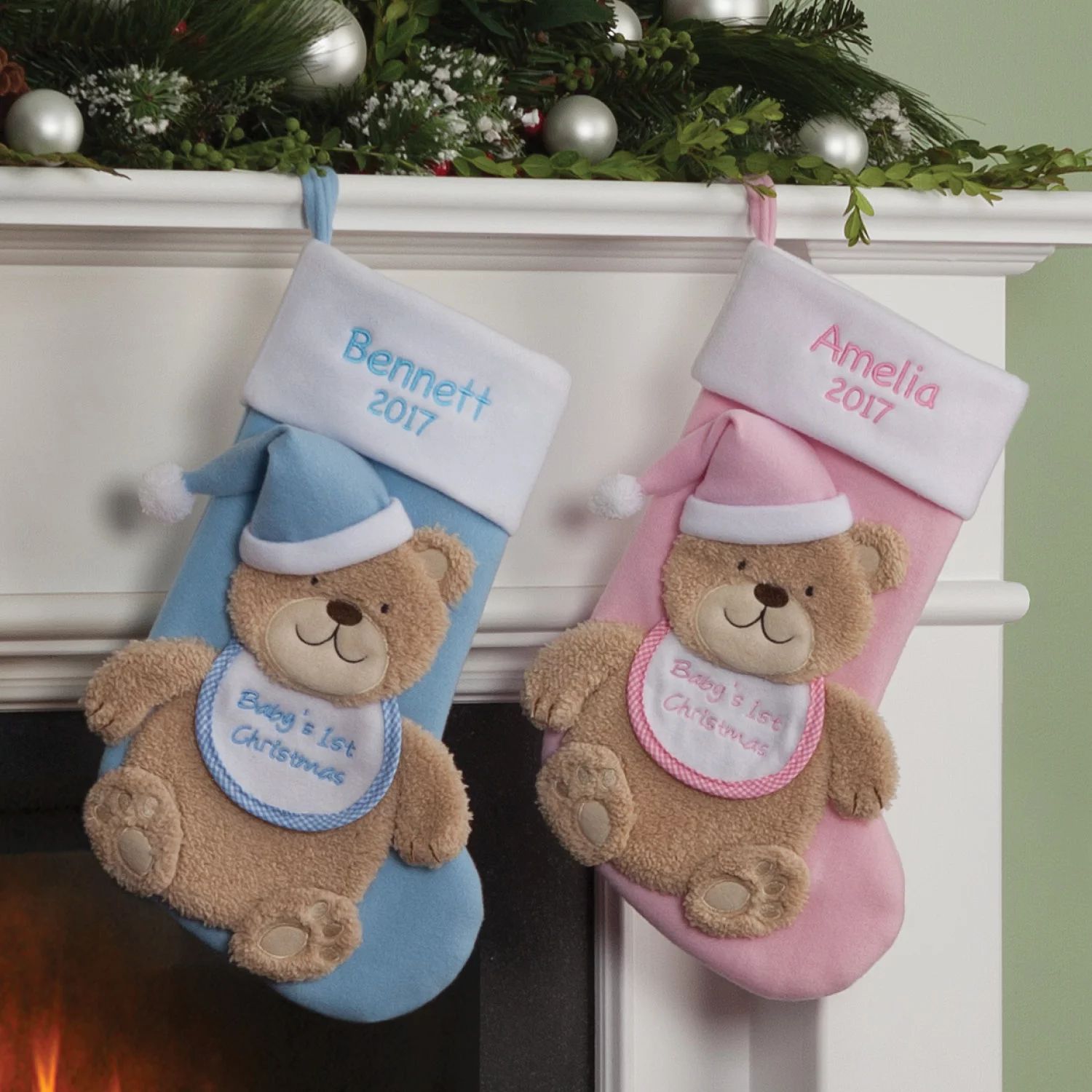 Baby Boy's or Girl's 1st Christmas Personalized Stocking | Walmart (US)