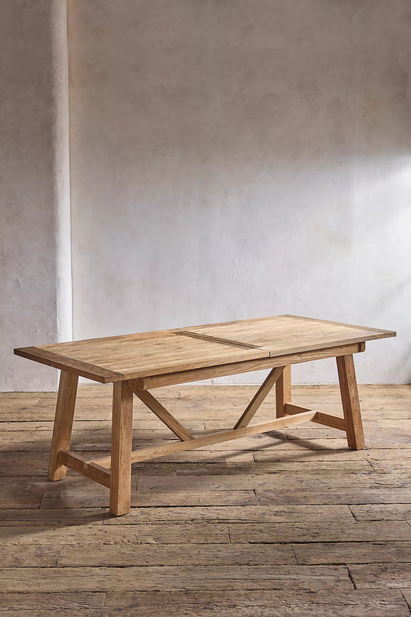 Braced Leg Teak Extension Table | Terrain