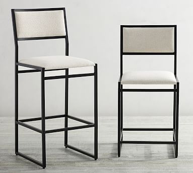 Hardy Upholstered Stool | Pottery Barn (US)
