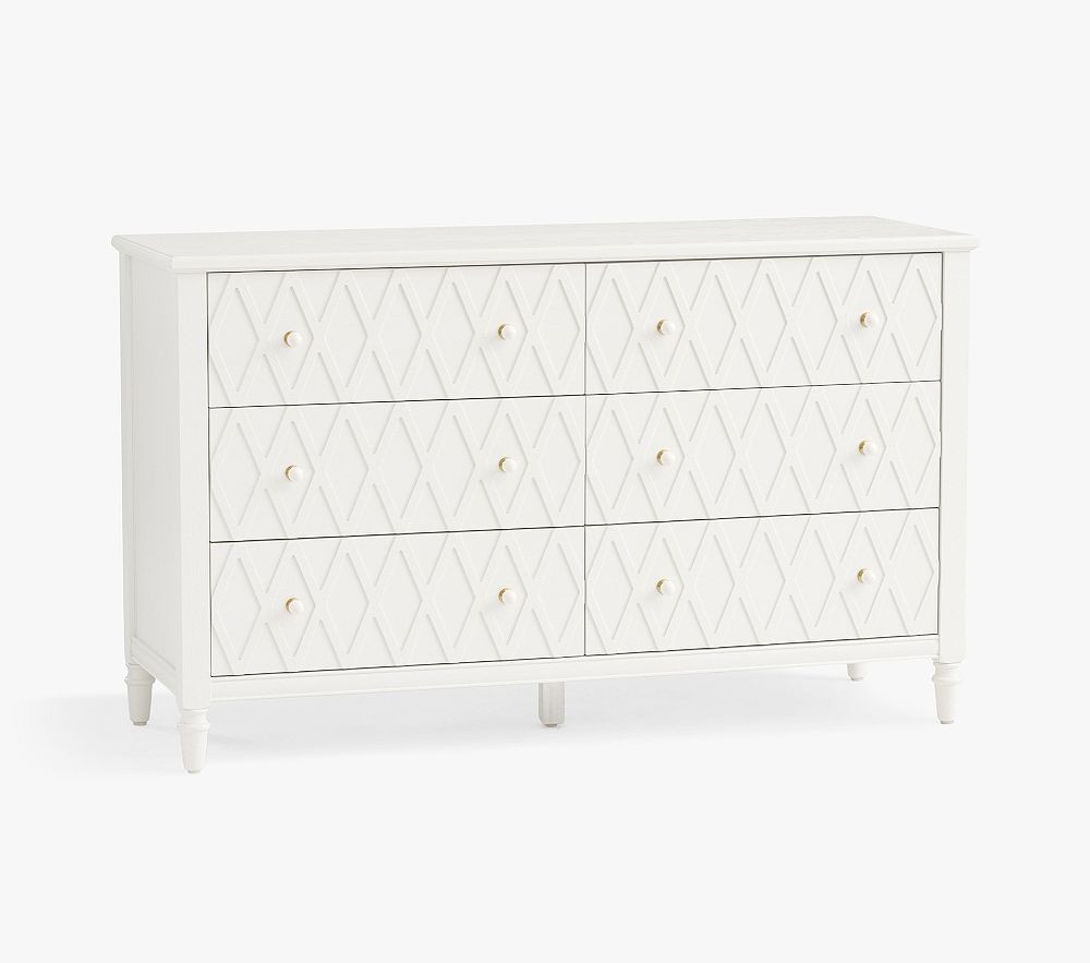 AERIN Lattice 6-Drawer Dresser (56w x 19d") | Pottery Barn Kids