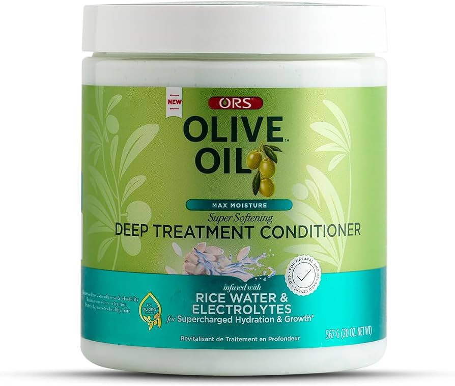 ORS Olive Oil Max Moisture Super Softening Deep Treatment Conditioner with Rice Water, Relaxed Ha... | Amazon (UK)