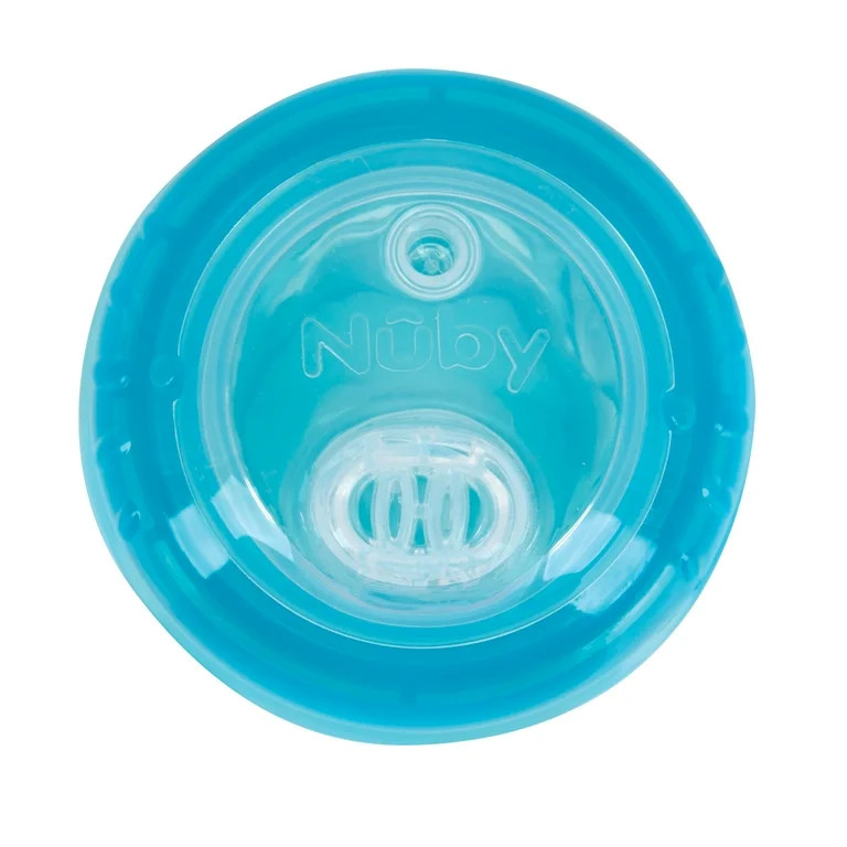 Nuby No-Spill Easy Grip Aqua Blue Soft Spout Sippy Cup, 10 fl oz | Walmart (US)
