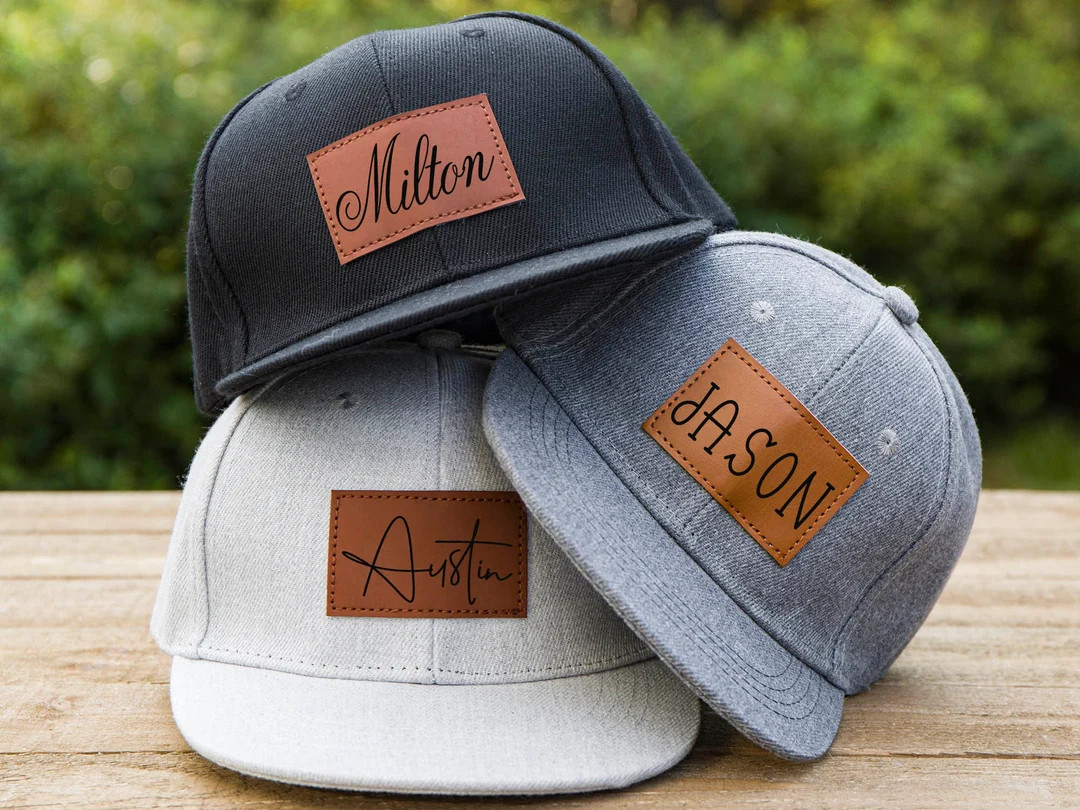 Personalized Toddler Hat Custom Leather Patch Hat Baby Snapback Hat Laser Engraved Kids Hat Baseb... | Etsy (US)
