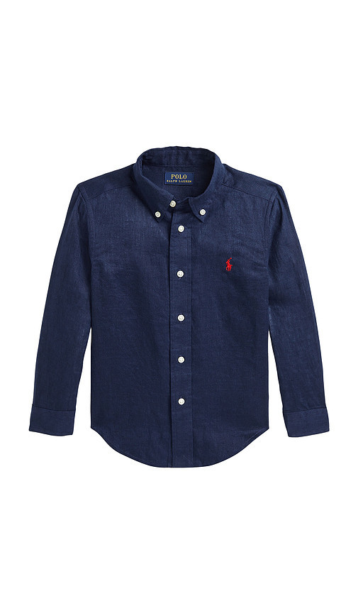 Polo Ralph Lauren Kids Linen Sport Shirt in Navy. Taglia 5. Also in 3, 4. | Revolve Clothing (Global)