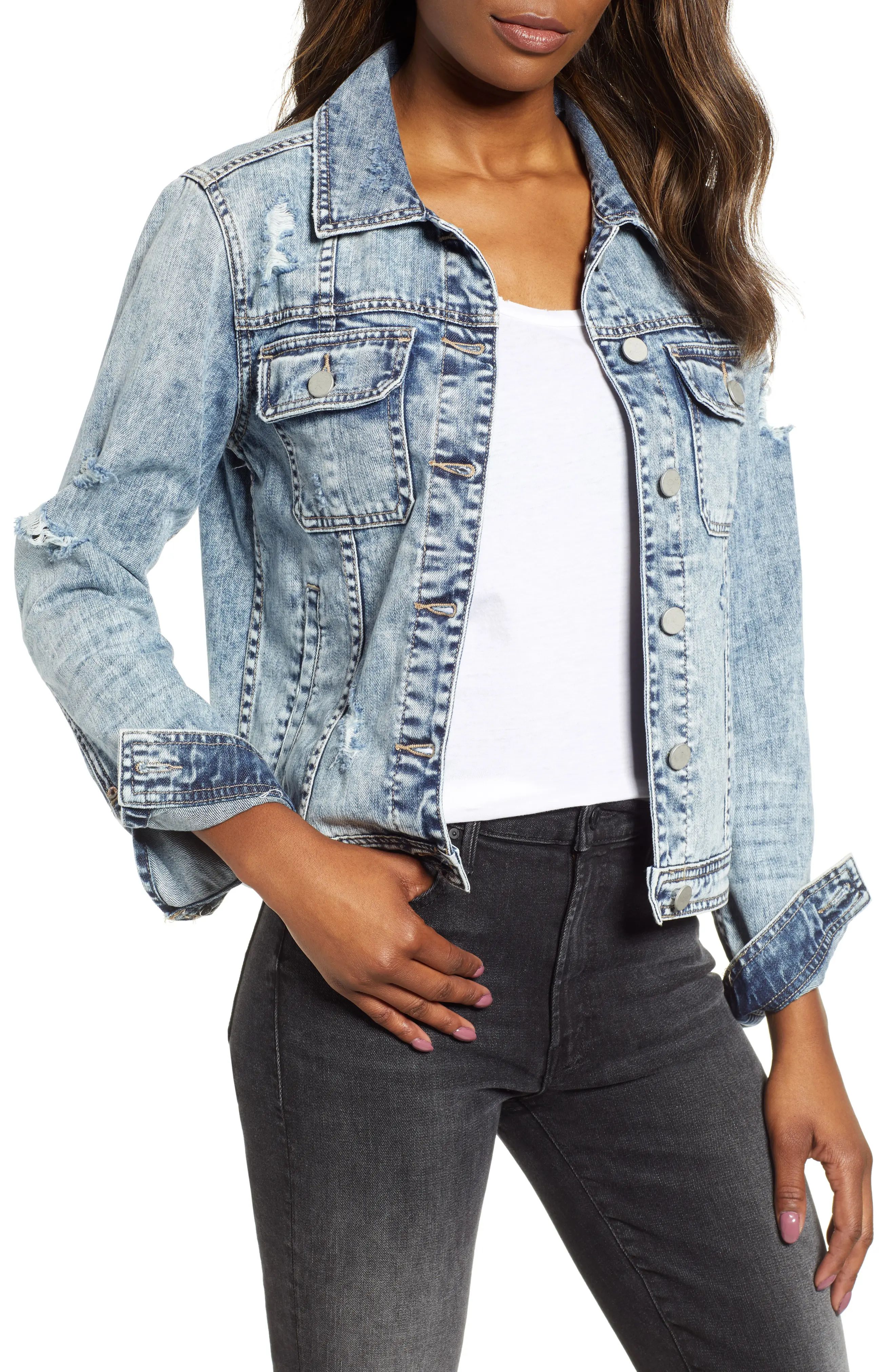 Women's Dear John Denim Alissa Distressed Denim Jacket | Nordstrom