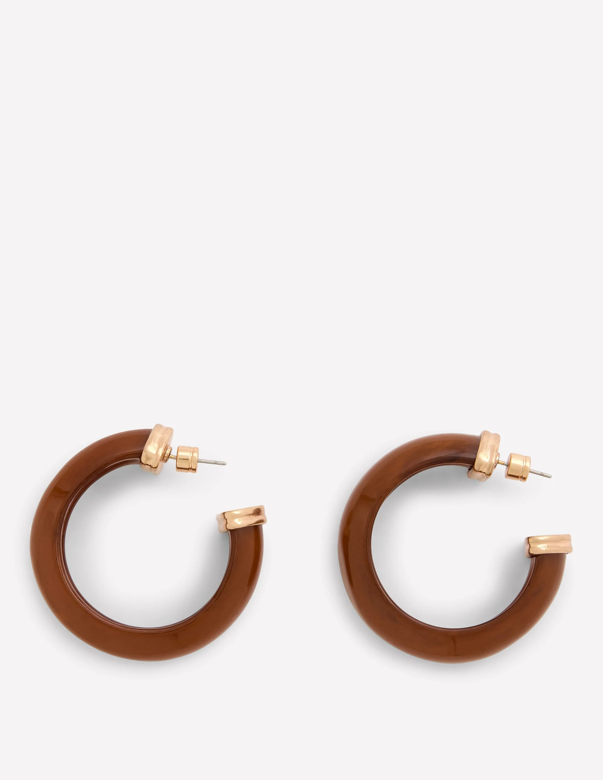 Chunky Resin Hoops-Mottled Brown | Boden UK