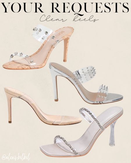 Clear heels, rhinestone heels 

#LTKunder100 #LTKunder50 #LTKshoecrush