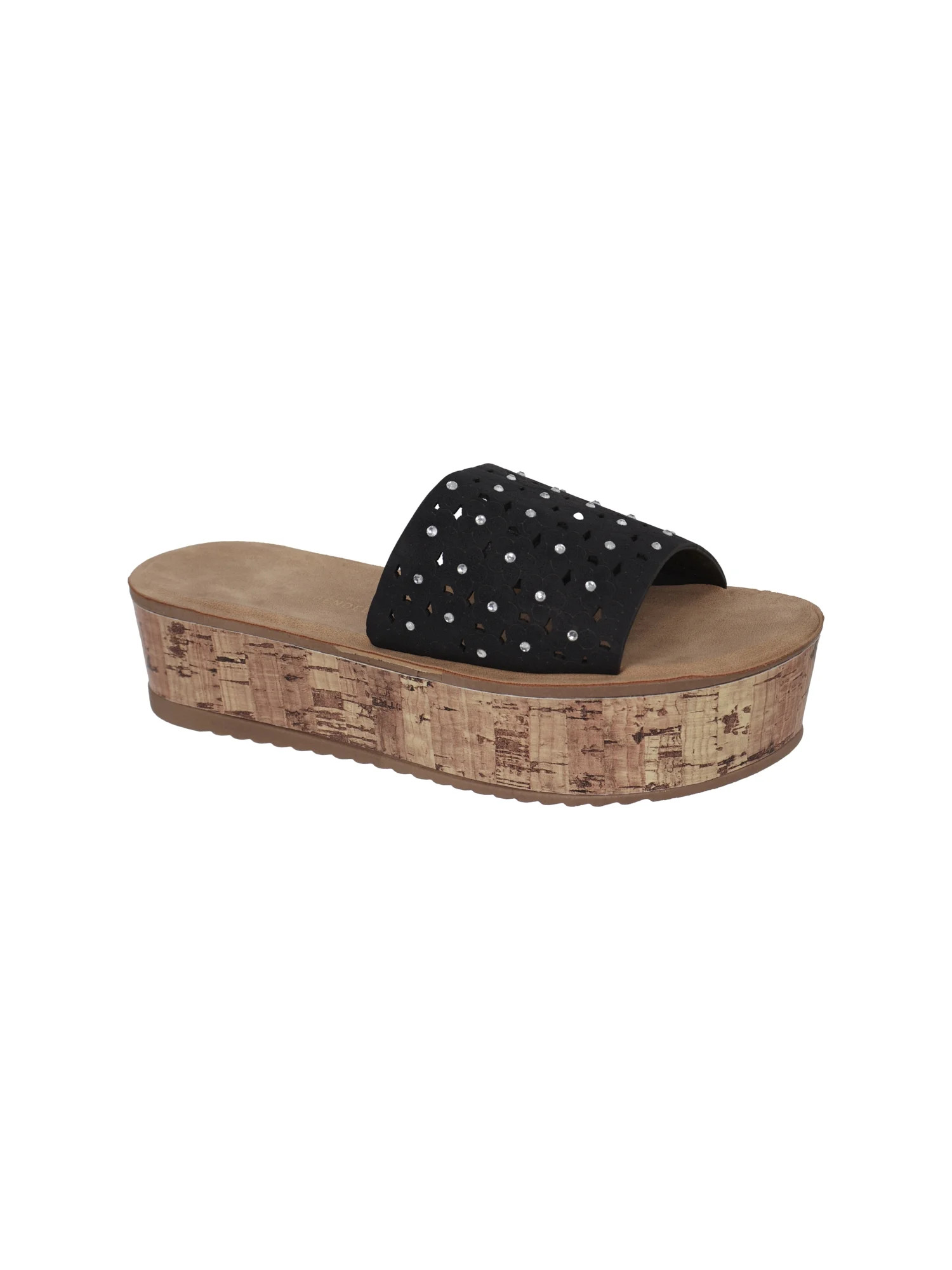 Alexis Bendel Women's Floral Crochet Cork Wedge Sandals | Walmart (US)