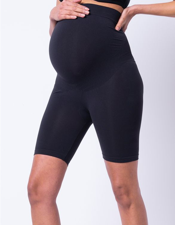 Black Hug-a-Bump Maternity Shorts | Seraphine US