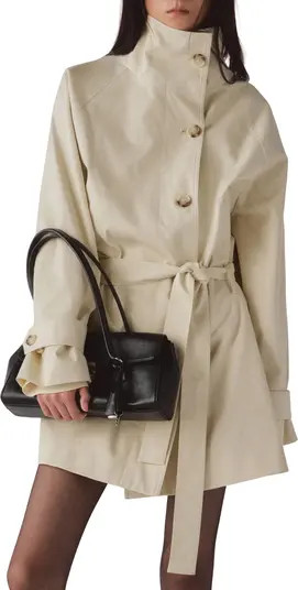 Funnel Neck Belted Trench Coat | Nordstrom