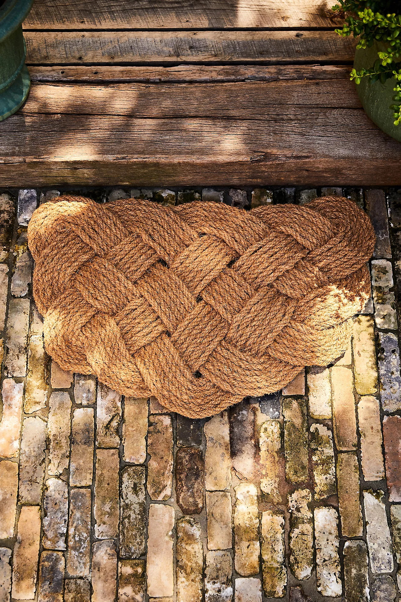Knot Weave Half Moon Doormat | Anthropologie (US)