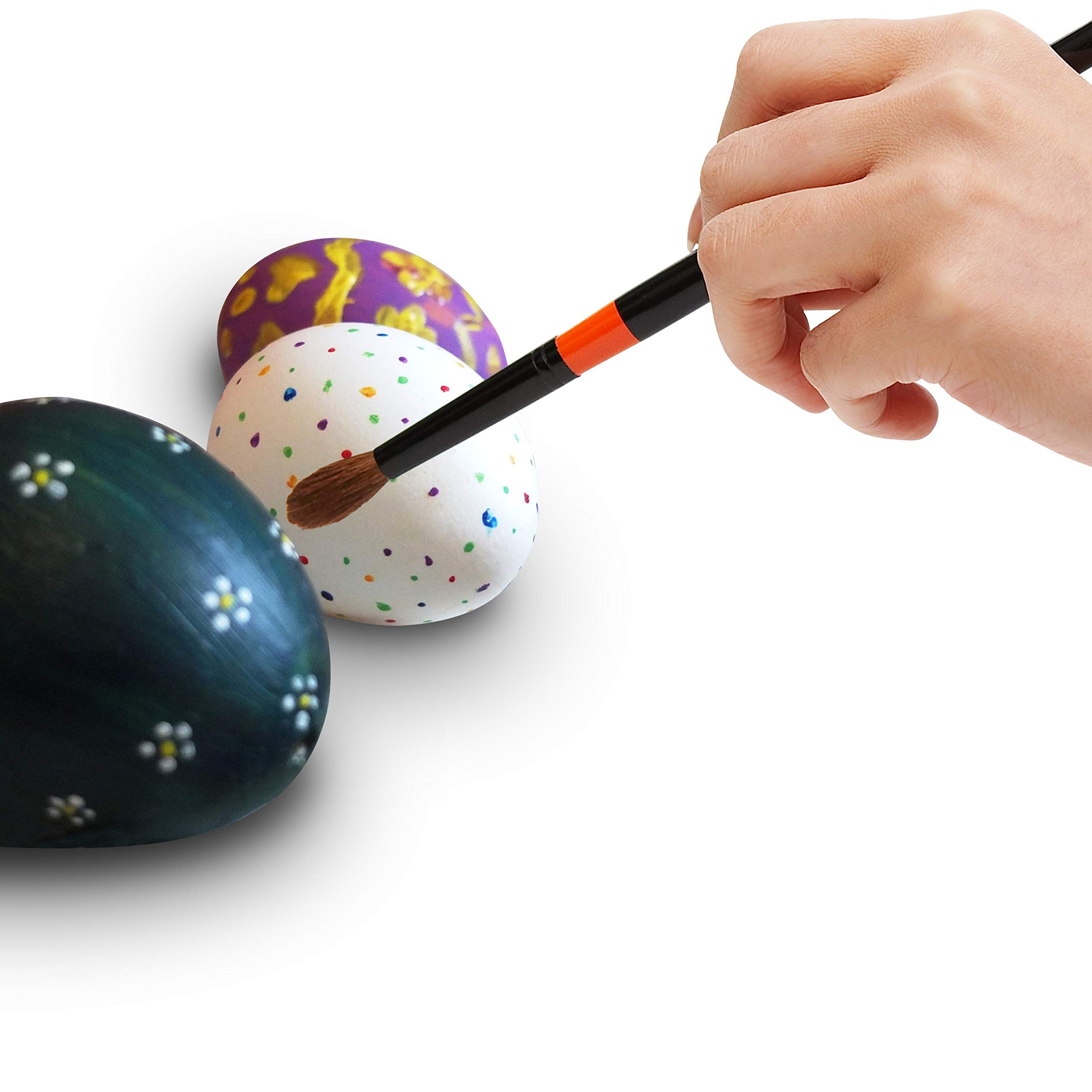 18 Pcs Easter Egg, White Wooden Eggs, Life Size Plain Decorating Eggs for Kids Easter DIY Paint Y... | Amazon (US)