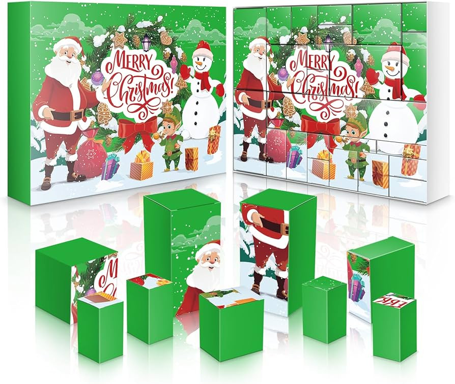 2025 Empty Christmas Advent Calendar Box Set DIY - 24 Days of Surprise Gift Boxes to Fill for Kid... | Amazon (US)