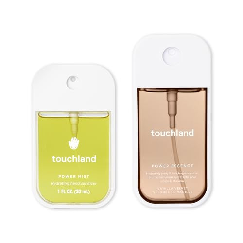 Touchland VANILLA INDULGENCE Body and Hand Mist Essentials (Vanilla Velvet Body & Hair Fragrance Mist, 2 FL. OZ. + Vanilla Blossom Hydrating Hand Sanitizer Spray 1FL.OZ.), Travel Size Set | Amazon (US)