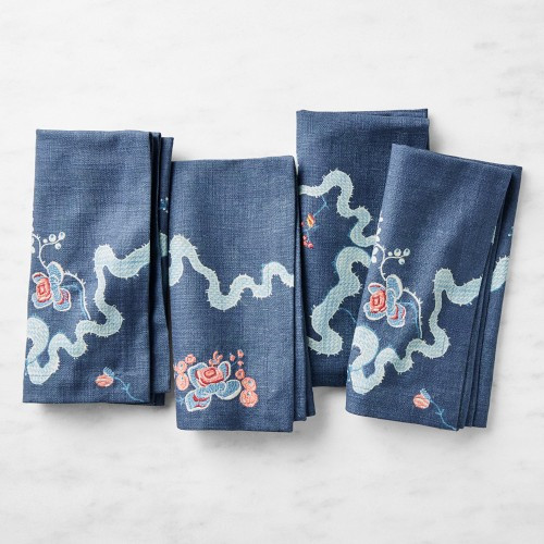 Embroidered Blossom Napkins, Set of 4 | Williams-Sonoma