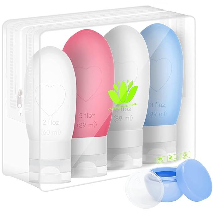 Travel Bottles Containers and Jars Kit: Accessories Silicone Toiletry TSA Approved traveling size... | Amazon (US)