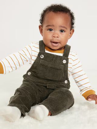 Long-Sleeve T-Shirt and Corduroy Overalls Set for Baby | Old Navy (US)