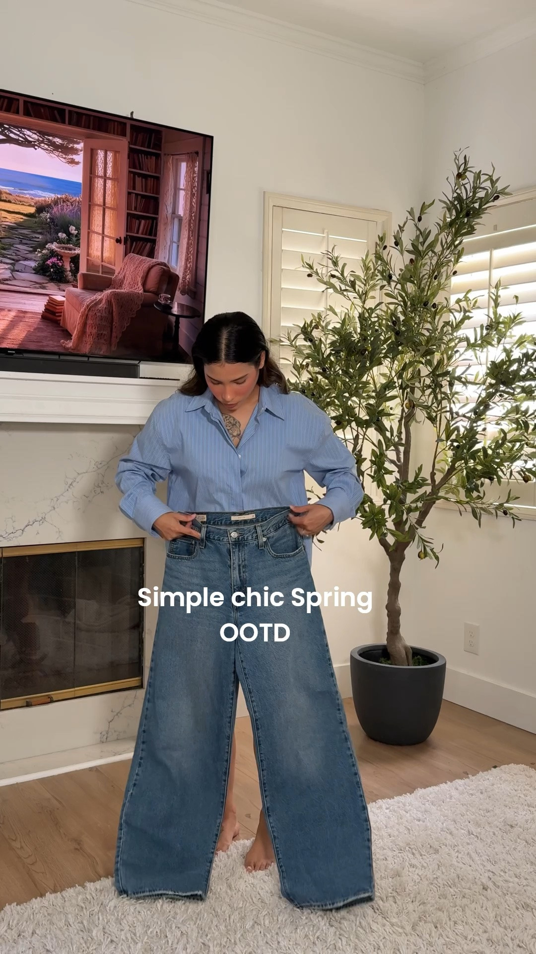 Simple chic Spring OOTD 💕
Shirt M, jeans 28

#LTKootd