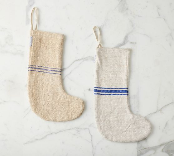 Vintage Grain Sack Holiday Stocking | Pottery Barn (US)