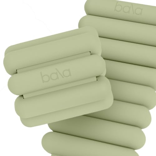 Bala Bangles Wrist & Ankle Weights for Women & Men (Sage) - 3 lb Adjustable Silicone Weighted Bracelet Set for Gym, Yoga, Pilates, Cardio & Strength Training - Wearable Arm & Leg Workout Weights | Amazon (US)