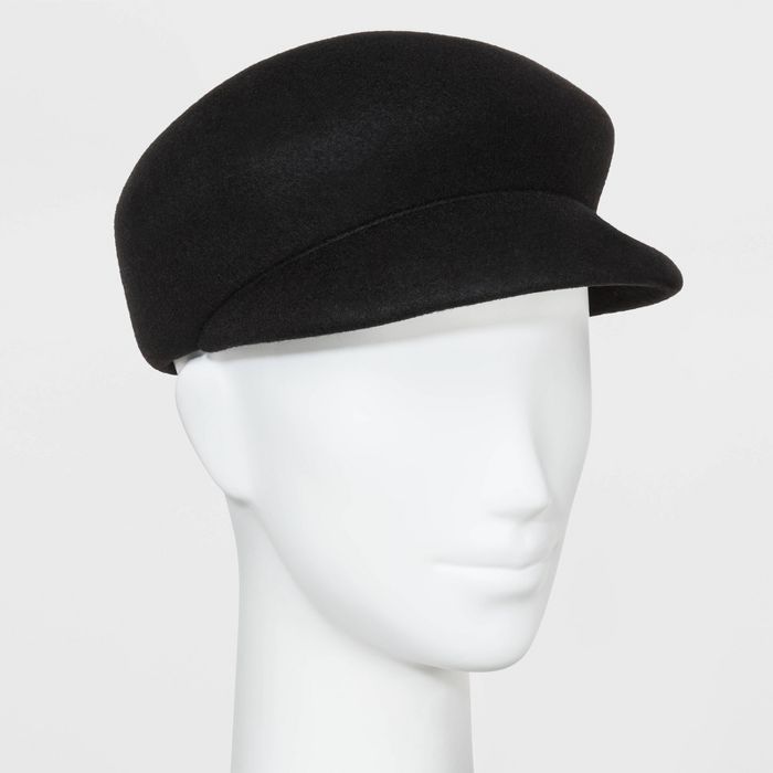 Women's Chain Detail Captain Hat - A New Day™ Black One Size | Target