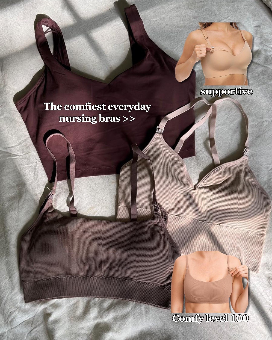 A few of my fave everyday nursing bras! I wear a S in the tank and M in the bralettes! 

#LTKCyberWeek #LTKBaby