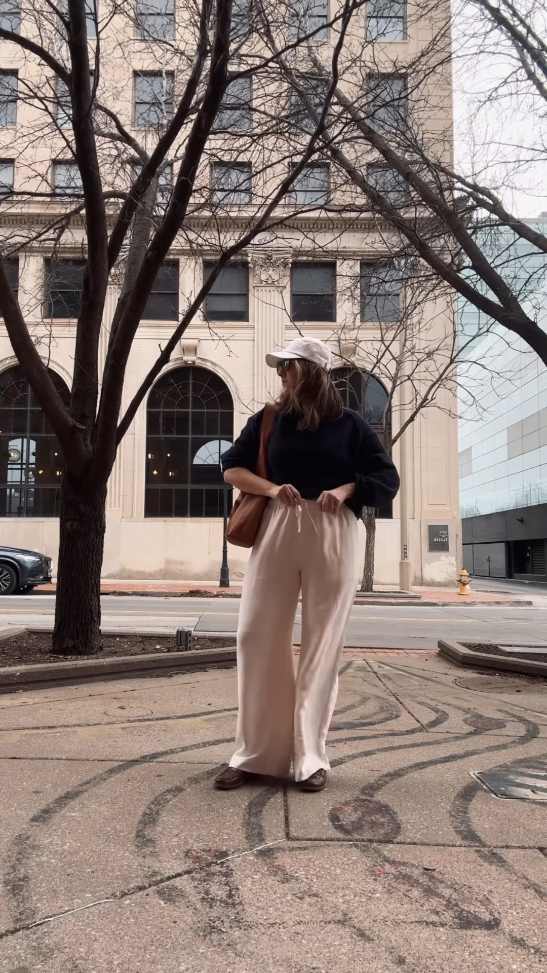 OOTD 

Hat- gap 
Sweater- Jcrew - tts 
Pants- Aritzia - tts - these are the most comfy wrinkle free pants 
Loafers- Freda Salvador - sizes 8 and up go up half a size - code: jena10 
Bag- Latico Leathers
Sunnies - Maui Jim 
Makeup - Merit 
Blush- Jones Road 

#LTKOver40 #LTKootd #LTKSeasonal